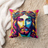 Farbenfroher Jesus Kissen! Kissen (Decke)