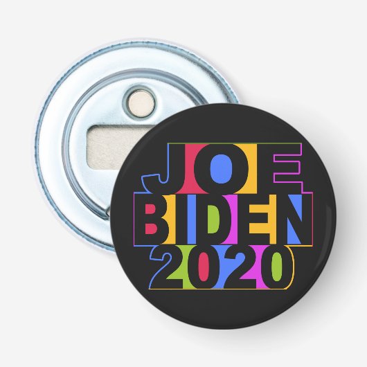 Farbenfroher JOE BIDEN 2020 Flaschenöffner-Magnet Flaschenöffner (Vorderseite)