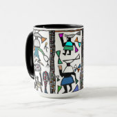 Farbenfroher Kaffee-Cup Tasse (Vorderseite Links)