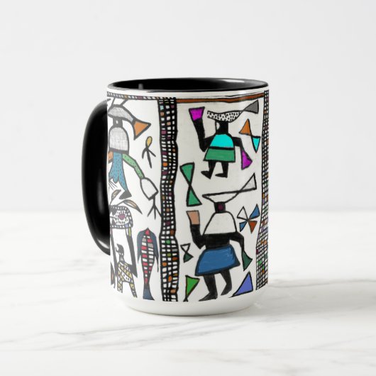 Farbenfroher Kaffee-Cup Tasse (Vorderseite Links)