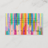 Farbenfroher Kaffee Visitenkarte (Rückseite)