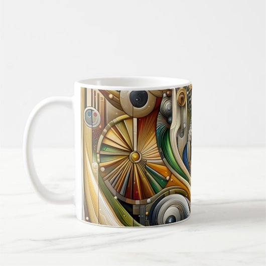 Farbenfroher Kaffeebecher Kaffeetasse (Links)