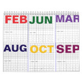 Farbenfroher Kalender 2025, Monatsplaner, Minimali (Titelbild)