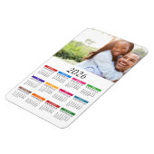 Farbenfroher Kalender 2026 mit Ihrem Foto Magnet (Linke Seite)