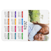 Farbenfroher Kalender 2026 mit Ihrem Foto Magnet (Horizontal)