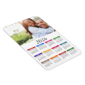 Farbenfroher Kalender 2026 mit Ihrem Foto Magnet (Rechte Seite)