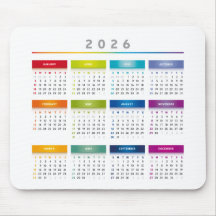Farbenfroher Kalender 2026 - Regenbogenfarben 3 Sp