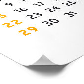 Farbenfroher Kalender 2026 - Regenbogenfarben 3 Sp Poster (Ecke)