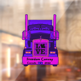 Farbenfroher kanadischer Freiheitskonvoi Fensteraufkleber
