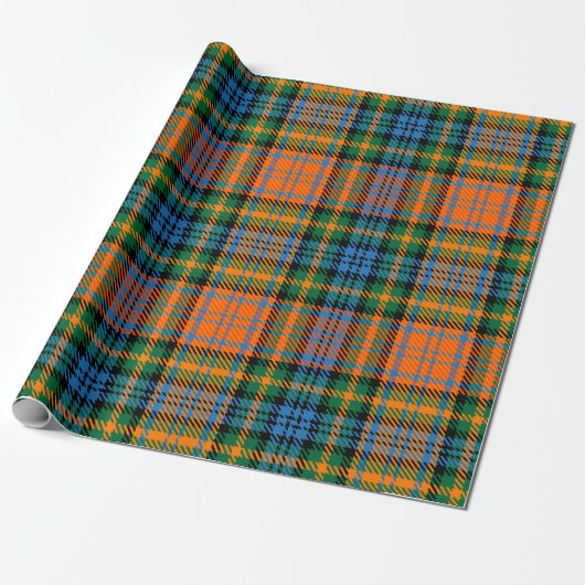Farbenfroher Karierter rustikaler Classic Tartan Geschenkpapier (Ungerollt)