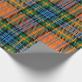 Farbenfroher Karierter rustikaler Classic Tartan Geschenkpapier (Ecke)