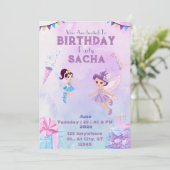 Farbenfroher Karneval: Kommen Sie zu uns für einen Einladung (Stehend Vorderseite)