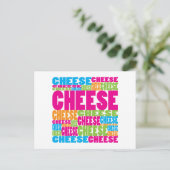Farbenfroher Käse Postkarte (Stehend Vorderseite)