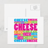 Farbenfroher Käse Postkarte (Vorne/Hinten)