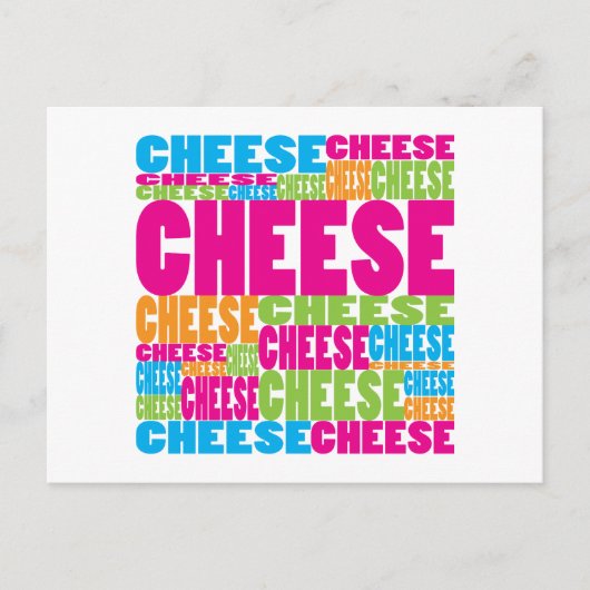 Farbenfroher Käse Postkarte (Vorderseite)