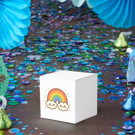 Farbenfroher Kawaii-Regenbogenpride Geschenkschachtel (Party)