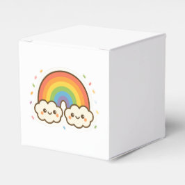 Farbenfroher Kawaii-Regenbogenpride Geschenkschachtel