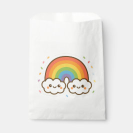 Farbenfroher Kawaii-Regenbogenpride Geschenktütchen