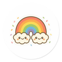 Farbenfroher Kawaii-Regenbogenpride