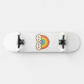 Farbenfroher Kawaii-Regenbogenpride Skateboard (Horizontal)
