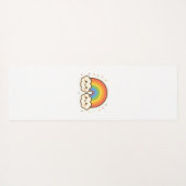 Farbenfroher Kawaii-Regenbogenpride Yogamatte (Rückseite (Horizontal))