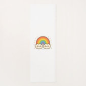 Farbenfroher Kawaii-Regenbogenpride Yogamatte (Rückseite)