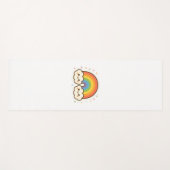 Farbenfroher Kawaii-Regenbogenpride Yogamatte (Vorderseite (Horizontal))