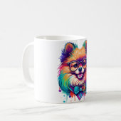 Farbenfroher Kawaii Spitz Hipster Kaffeetasse (Vorderseite Links)