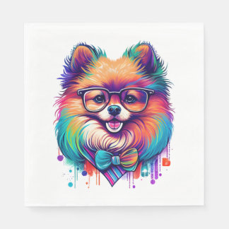 Farbenfroher Kawaii Spitz Hipster Serviette