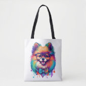 Farbenfroher Kawaii Spitz Hipster Tasche (Vorderseite)