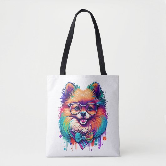 Farbenfroher Kawaii Spitz Hipster Tasche (Vorderseite)
