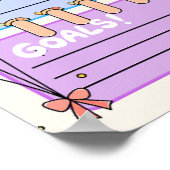 farbenfroher kawaii Tagesplaner Poster (Ecke)