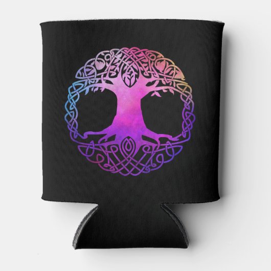 Farbenfroher Keltenbaum des Lebens Dosenkühler (Vorderseite)
