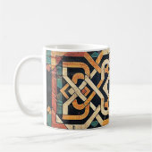 "Farbenfroher keltischer Knoten" Kaffeetasse (Links)