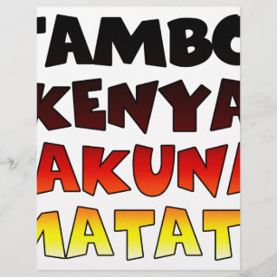 Farbenfroher Kenyan Cheer: Jambo Hakuna Matata Del