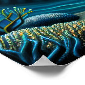 Farbenfroher Khalk Zeichnend Rifffisch III Poster (Ecke)