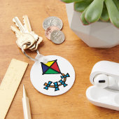 farbenfroher Kite Schlüsselanhänger