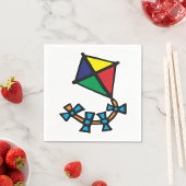 farbenfroher Kite Serviette