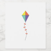 farbenfroher Kite Weinetikett (Einzelnes Label)