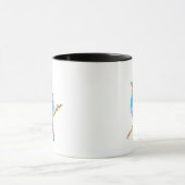 Farbenfroher kleiner Vogel Tasse (Zentrum)