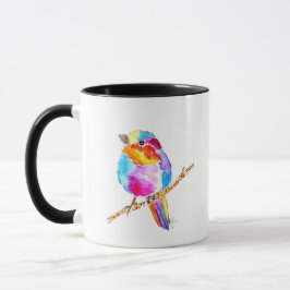 Farbenfroher kleiner Vogel Tasse