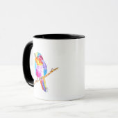 Farbenfroher kleiner Vogel Tasse (Vorderseite Links)