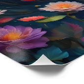 Farbenfroher Koi Fish no 1 Glossy Poster (Ecke)