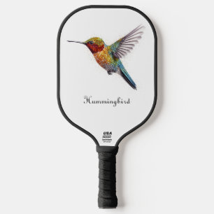 Farbenfroher Kolibri, anpassbar Pickleball Schläger