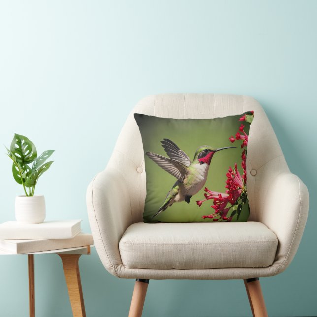 Farbenfroher Kolibri Kissen (Stuhl )