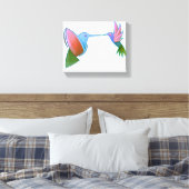 Farbenfroher Kolibri Leinwanddruck (Insitu (Schlafzimmer))
