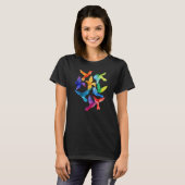 Farbenfroher Kolibri T-Shirt (Vorne ganz)