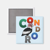 farbenfroher Kondor Magnet (Vorderseite/Rückseite)