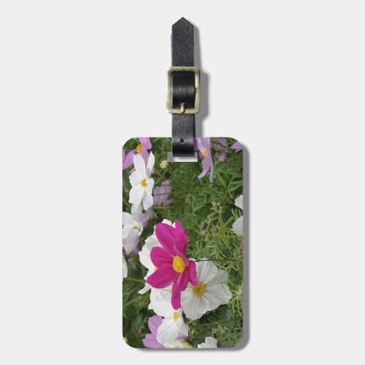 Farbenfroher Kosmoblütengarten Gepäckanhänger (Vorderseite vertikal)