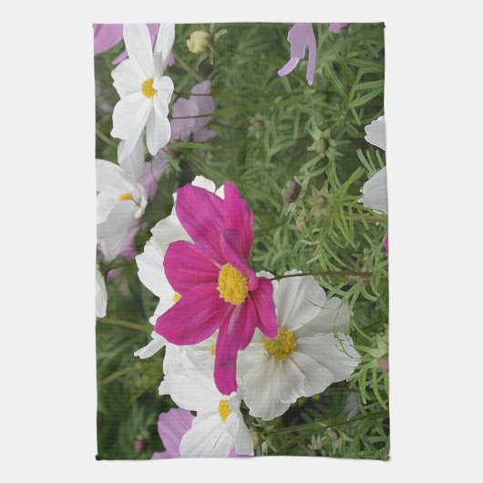 Farbenfroher Kosmoblütengarten Küchentuch (Vertikal)